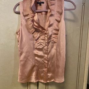 Anne Klein Solid Sleeveless Ruffles Casual Top